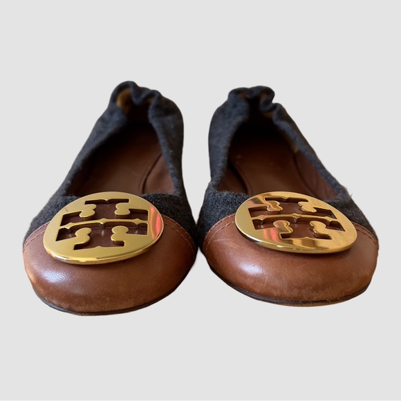 Tory Burch Parker Brown/Gray Ballet Flat Slip On Shoes 10M
